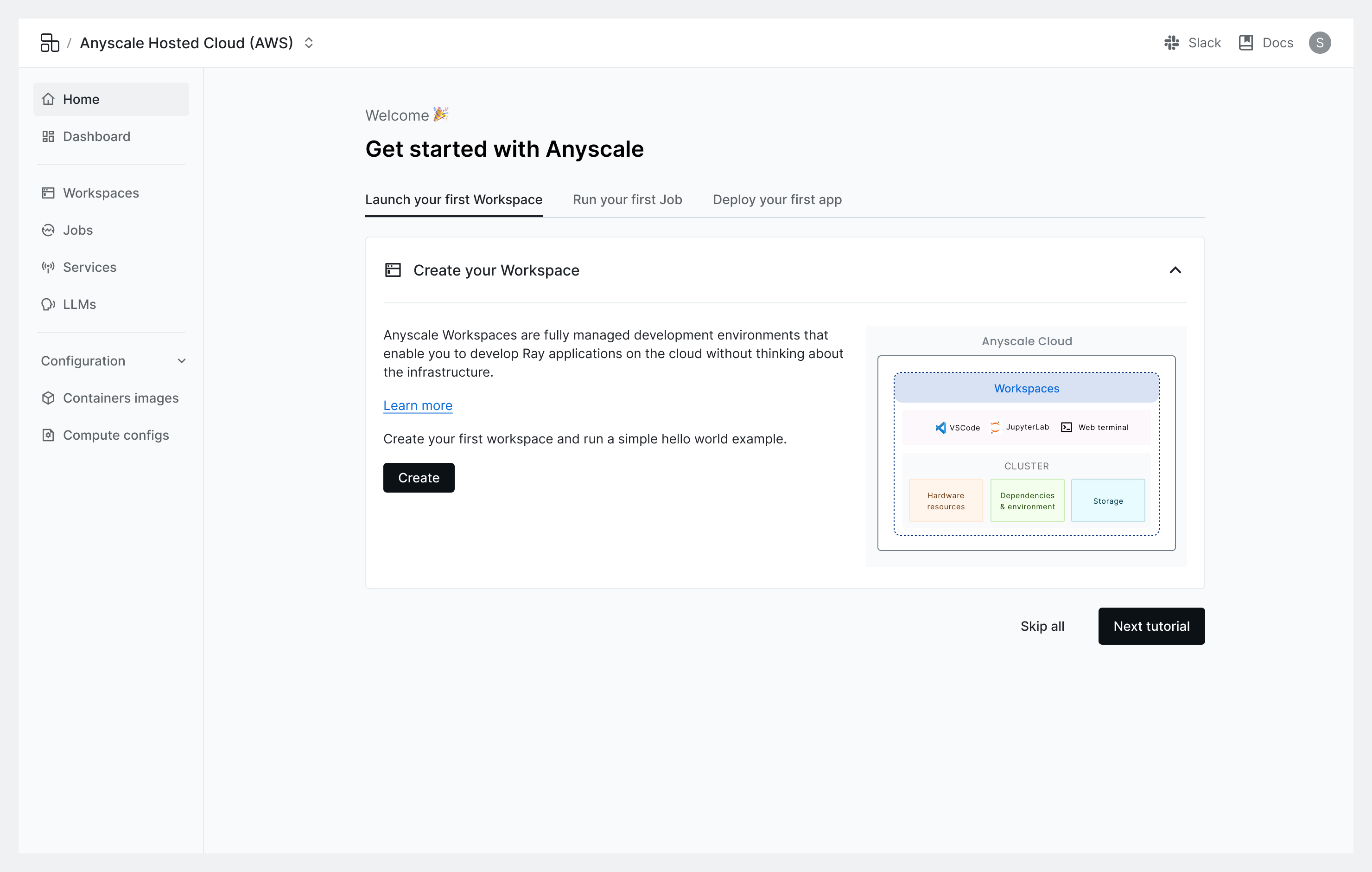 Anyscale UI