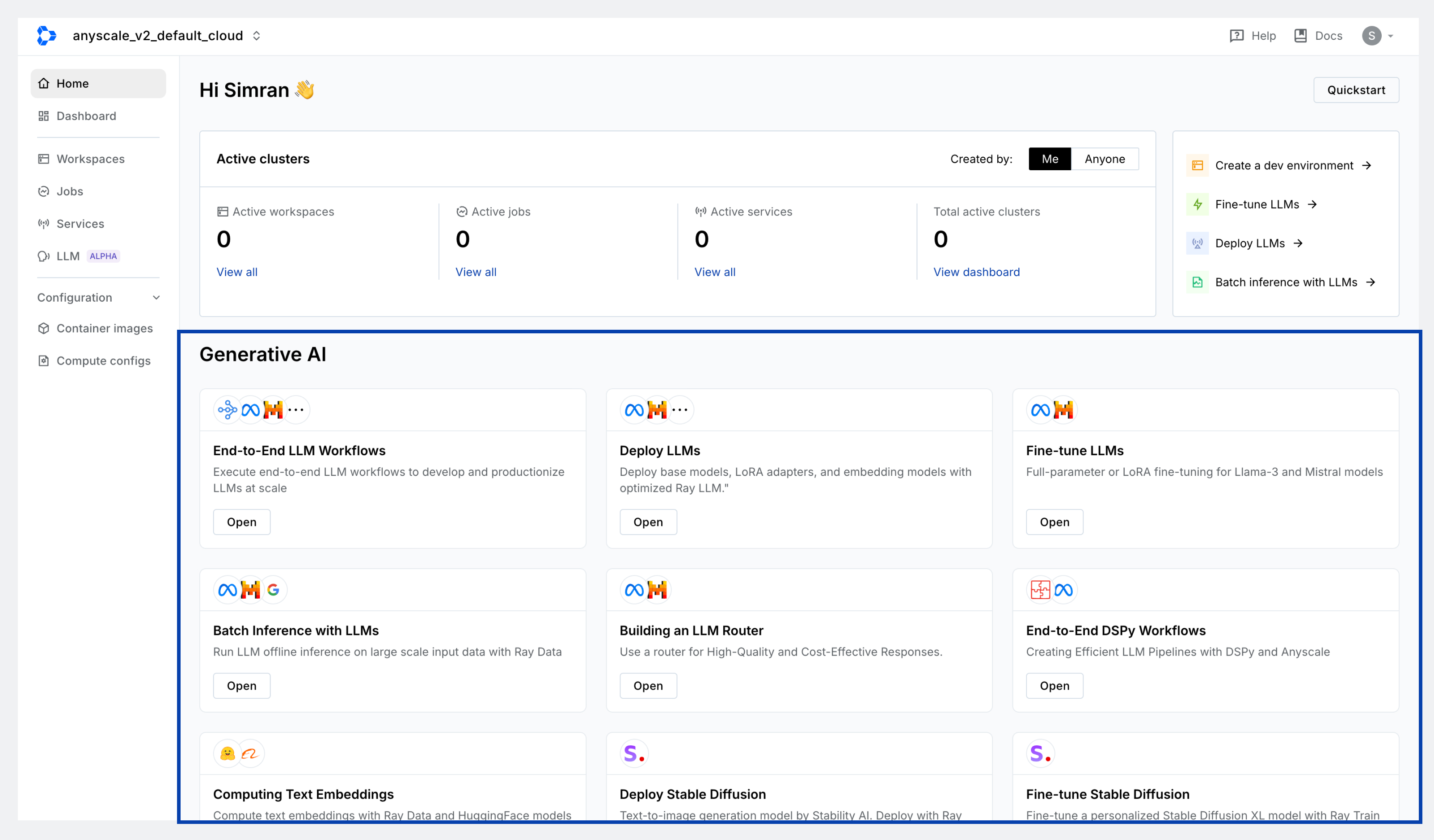 Anyscale UI