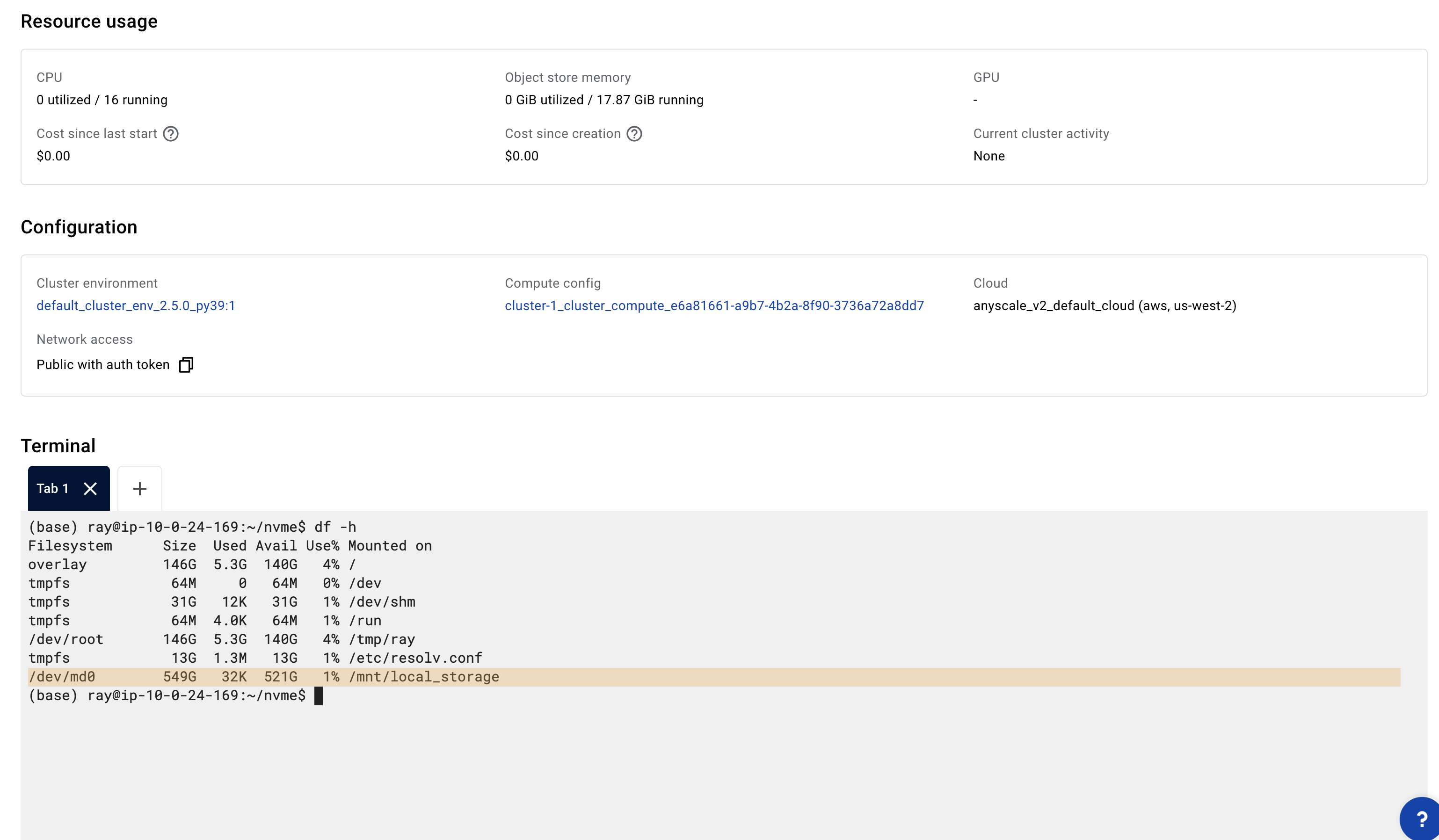 EC2 NVMe Example