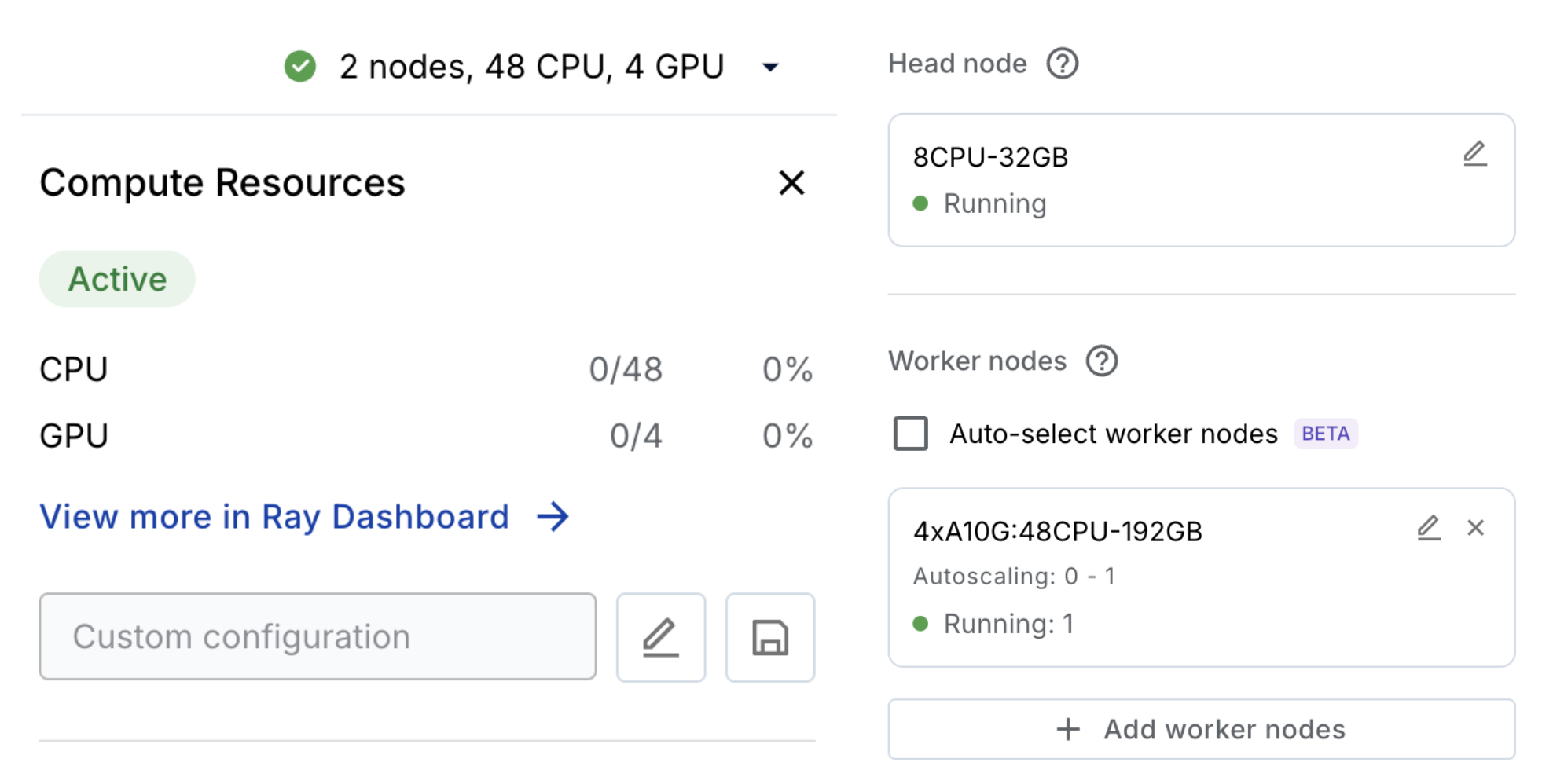 Anyscale compute options