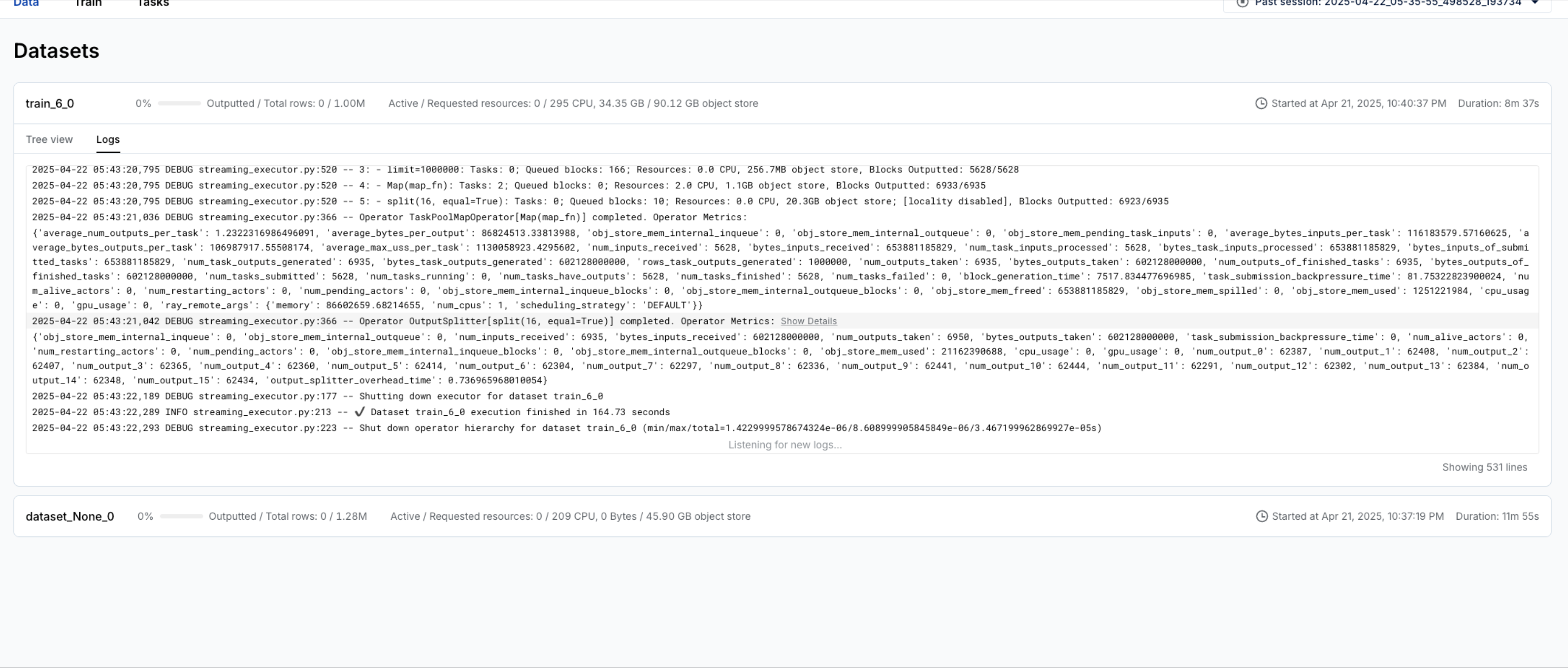 Data Log View