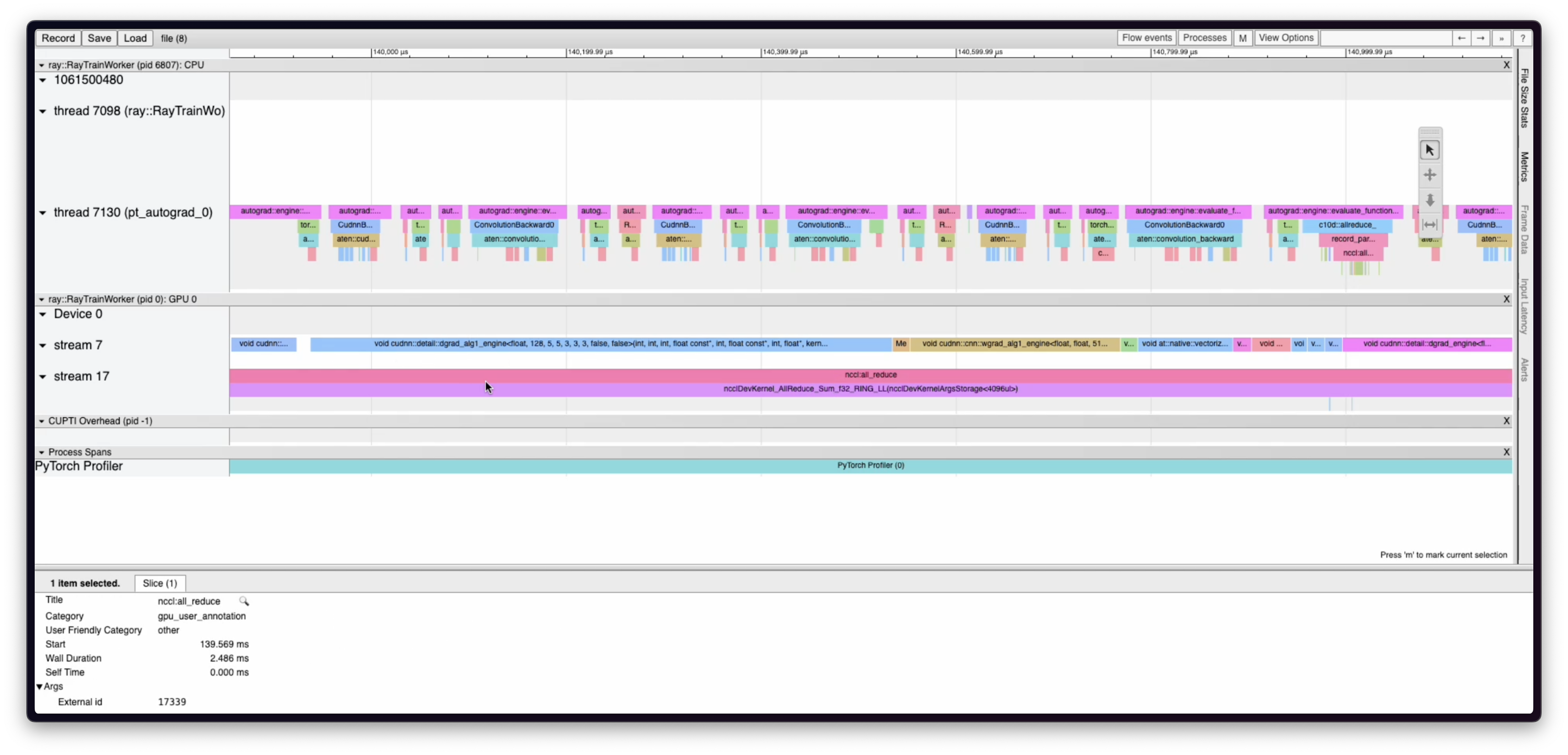 Example GPU trace