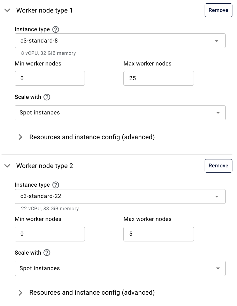 GCP Worker Nodes