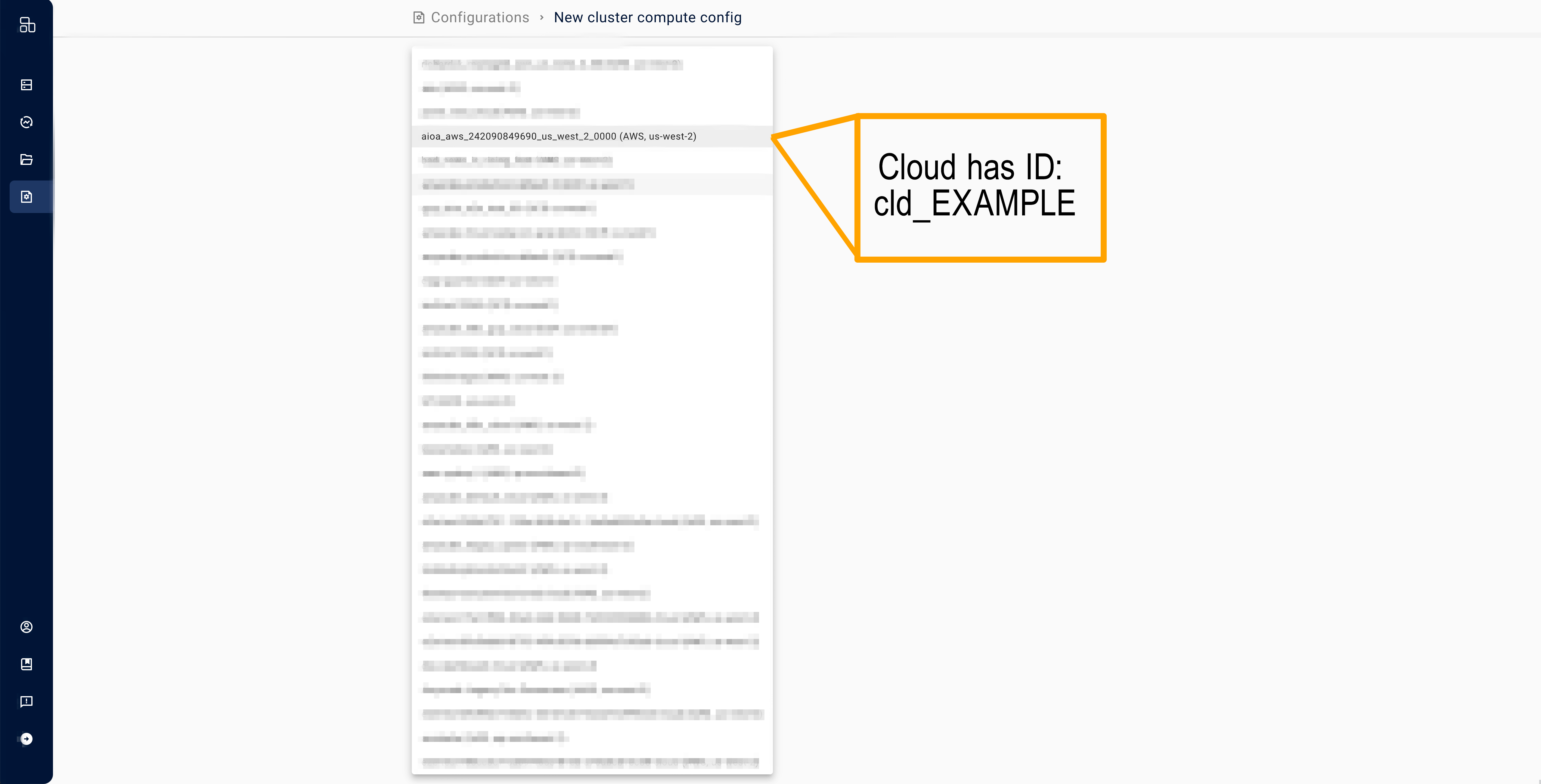 Select the Cloud that matches the ID you used for your Trust Relationship