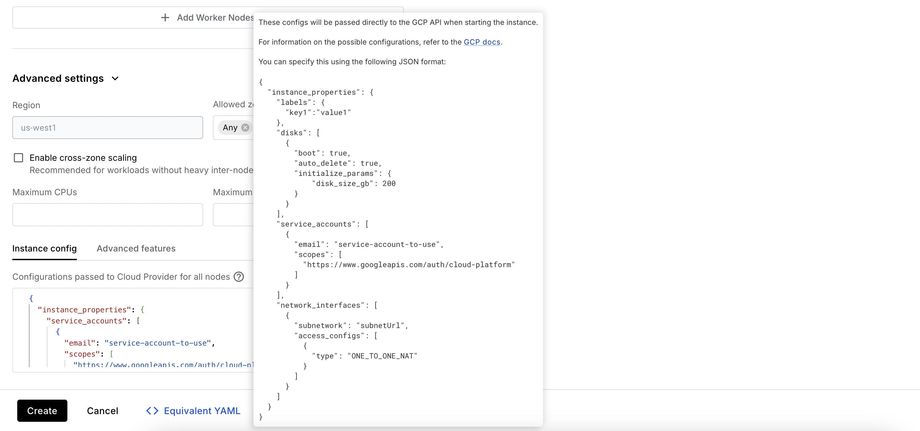 Advanced Configuration Field